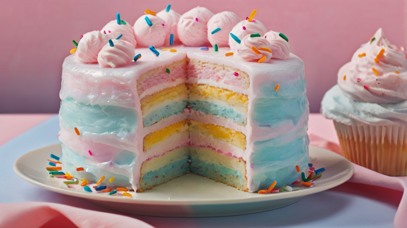 Floof Cotton Candy Cake Recipe