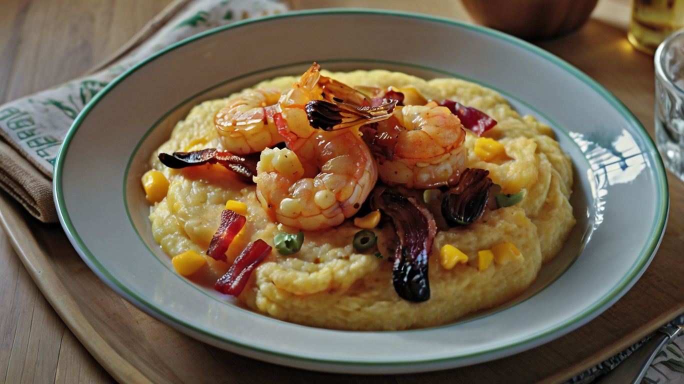 Shrimp and Cheesy Grits with Bacon Recipe